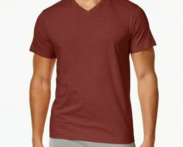 Alfani Men's V-Neck Undershirt Red Burgundy Size S