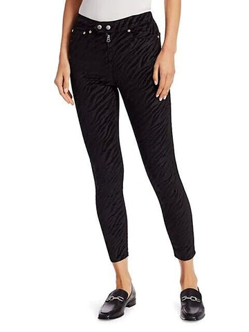 Rag & Bone BLACK Women's Nina Zebra-Stripe Skinny Ankle Jeans US Size 26 $295