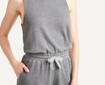 Splendid Kona Romper Womens Gray Size L MSRP $138