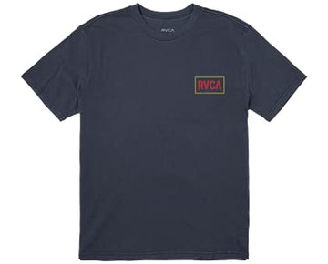 RVCA Men's Balance Now Short Sleeve T Shirt - Moody Blue Small