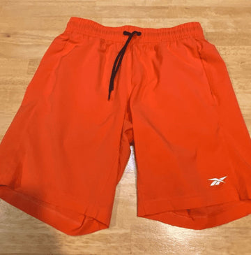 Reebok Men's Regular Fit Moisture Wicking 9 Inseam Drawstring Shorts Red Size S