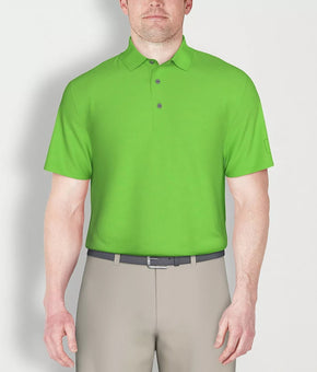PGA Mens Regular fit Short Sleeve Polo Shirt Medium Green Solid