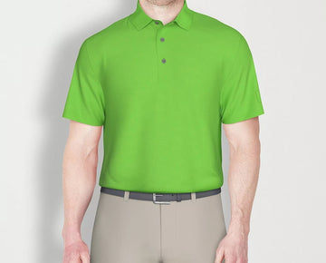 PGA TOUR Men's Airflux Mesh Golf Polo Shirt XL Green Flash