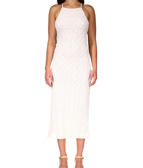 Sanctuary Womens Crochet Halter Midi Dress Size M Off White