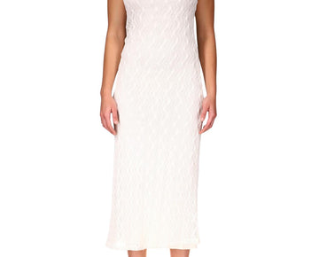 Sanctuary Womens Crochet Halter Midi Dress Size M Off White