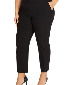 Bar III Womens Plus Office Business Ankle Pants Black Size 22W MSRP $69