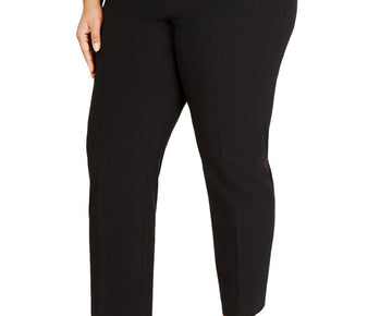 Bar III Womens Plus Office Business Ankle Pants Black Size 22W MSRP $69