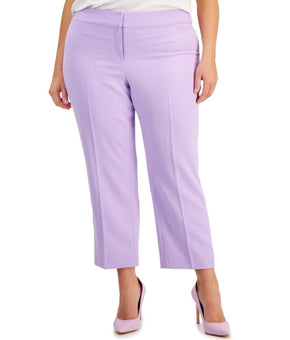 Kasper Women Straight-Leg Pants Purple Plus Size 16 MSRP $89