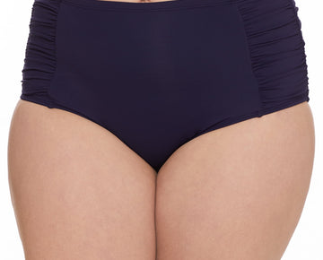 Anne Cole Plus High-Waist Tummy Control Bikini Bottoms Swimsuit Blue Size 22W