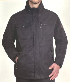 RUGGED ELEMENTS Black Tech Canvas Jacket mens Waterproof Size L