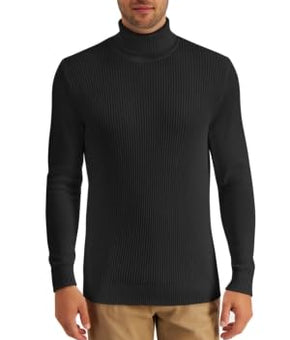 Club Room Mens Textured Black Cotton Turtleneck Size M