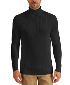Club Room Mens Textured Black Cotton Turtleneck Size M