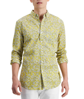 Club Room Men's Floral-Print Shirt Button Down Size XL 100% Cotton MSRP $65