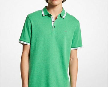 MICHAEL KORS MENS Greenwich Cotton Polo Shirt Green Size M MSRP $90