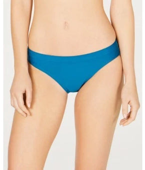 Nike Athletic Sport Solid Color Bikini Bottom Swimwear Green Blue Abyss, Size M