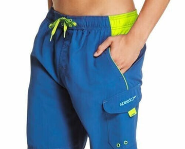 Speedo Men's Marina Sport Vapor PLUS 9" Swim Trunks Blue Size S MSRP $42