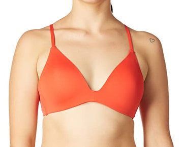 Vince Camuto Women's Standard Molded Bikini TOP, Poppy 670, Size XS Red Orange