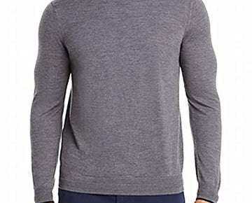 Dylan Gray Crewneck Wool Blend Men's Sweater Grey Size Large