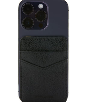 Perry Ellis Men's Pebble Leather Phone Card Holder Wallet Black
