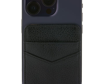 Perry Ellis Men's Pebble Leather Phone Card Holder Wallet Black