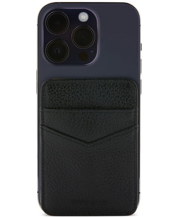 Perry Ellis Men's Pebble Leather Phone Card Holder Wallet Black