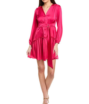 Taylor womens Mini Shirtdress, Size 12, Pink MSRP $128