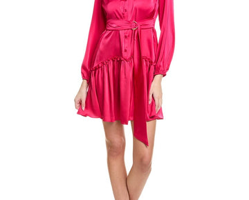 Taylor womens Mini Shirtdress, Size 12, Pink MSRP $128