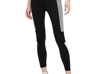 Nike Dri-fit Womens Plus Color-Block Mid-Rise 7/8 Tights Black Size 3X MSRP $60