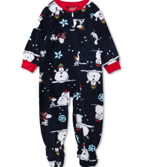 Briefly Stated Baby Peanuts Footed Pajamas Grey Size 12M