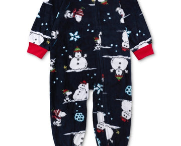 Briefly Stated Baby Peanuts Footed Pajamas Grey Size 12M