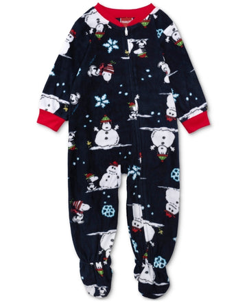 Briefly Stated Baby Peanuts Footed Pajamas Grey Size 12M
