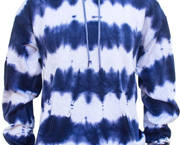 Studio 189 Womens Tie-Dye Logo Hoodie Navy Size L