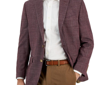 Lauren Ralph Lauren Wool Classic Ultraflex Stretch Blazer Wine Size 42S Red $375