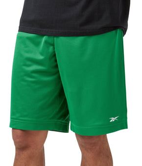 Reebok Mens Regular fit Mesh Basketball Shorts Small Green Solid