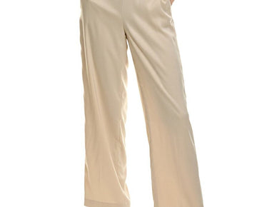 Anne Klein womens Wide Leg Pant, Size L, Brown MSRP $99