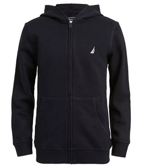 Nautica Little Boys Full Zip Fleece Hoodie Black Size 5 (M) MSRP $45