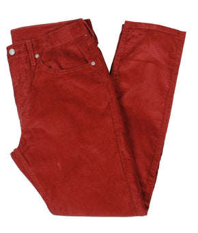 Levi Strauss & Co. Mens 512 Corduroy Slim Tapered Leg Jeans Red Brown Size 34/32