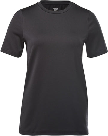 Reebok Women's Speedwick Slim Fit Crew Neck T-Shirt Black Size S MSRP $25