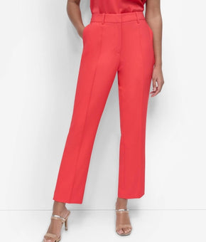 DKNY Straight Leg Dress Pants Womens Size 6 Red Ankle Stretch Office NWT $99