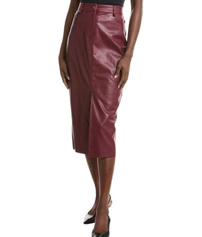 T Tahari NWT Women's Red Office Workable Business Midi Skirt SIze10 $128