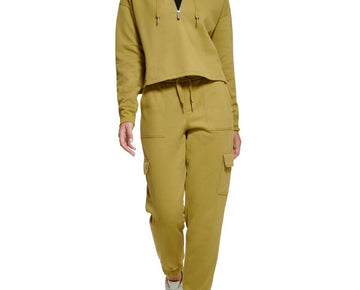 Calvin Klein Performance Women's Zip High-Low Hoodie Olive Green Size L MSRP $60