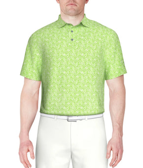 Pga Tour Mens Regular fit Short Sleeve Polo Shirt Size XL Green Flash