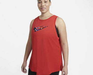 Nike Women's Plus Size Stars Tank Top Red Size 2X MSRP $30