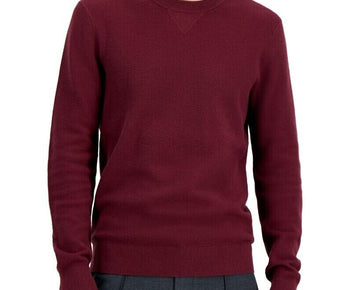 Michael Kors Men's Regular-Fit Solid Sweater Size XL Wine Red MSRP $128