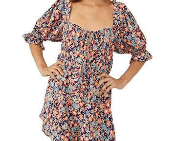 Free People Show Me Love Romper Navy Combo Size XL (Women's 14)