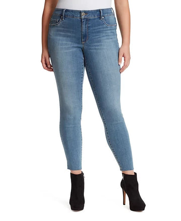 Jessica Simpson Trendy Kiss Me Super-Skinny Jeans Blue Plus Size 24W MSRP $80