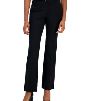 Anne Klein Womens High Rise Faux Pocket Trouser Pants Black Size L MSRP $99