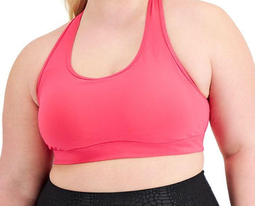 ID Ideology Women's Medium Impact Sports Bra Pink Plus Size 3X