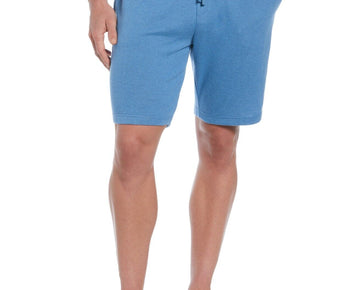 CUBAVERA Men's Solid Double-Knit 9" Drawstring Shorts Blue Size M MSRP $60