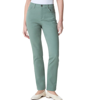 Gloria Vanderbilt Amanda Straight-Leg Jeans Petite Size 10P Olive Green